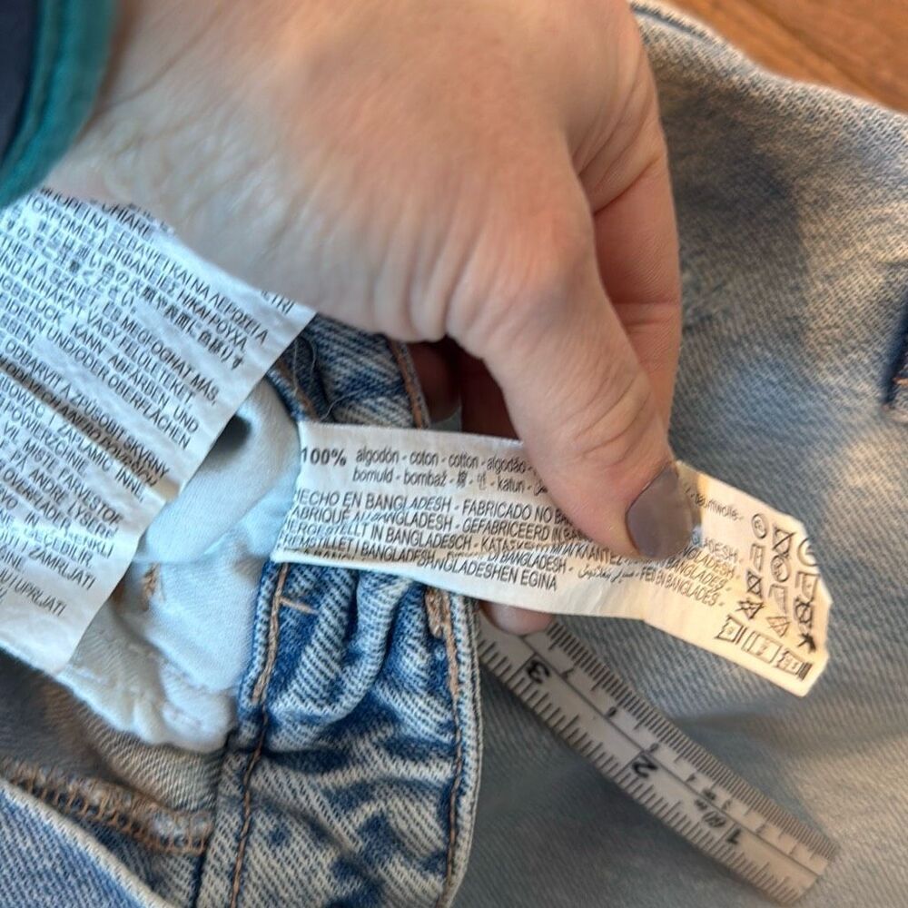 Zara high rise baggy cargo wide leg jeans size 8 - Picture 9 of 13